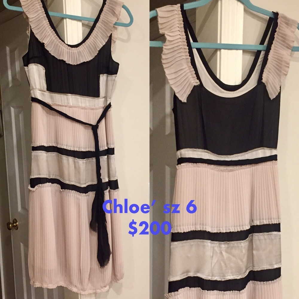 Chloe’ silk cocktail dress